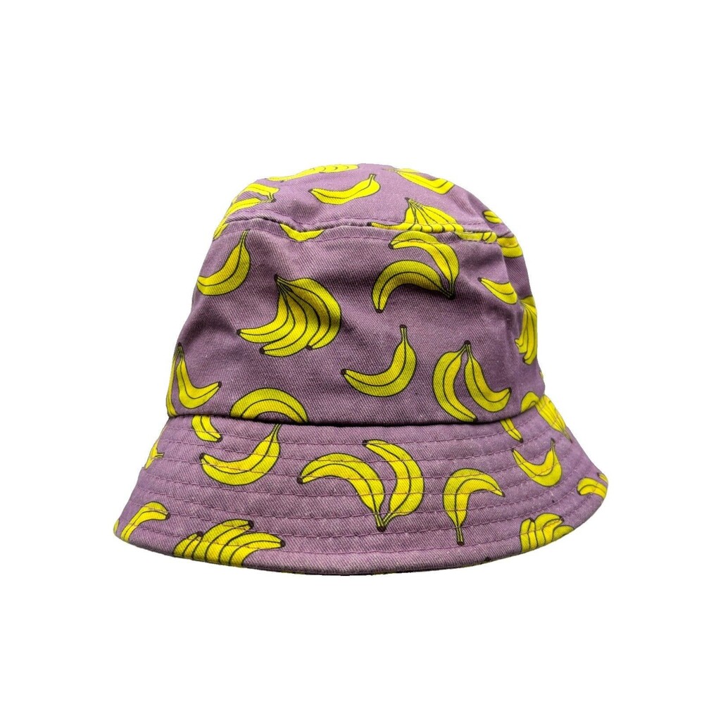 Empyre Purple Banana All Over Print Bucket Hat 100% Cotton Skate Streetwear